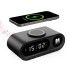 Настольные часы Smart Hub с bluetooth колонкой 5Вт, беспроводной (15W) зарядкой и подсветкой логотипа, черный