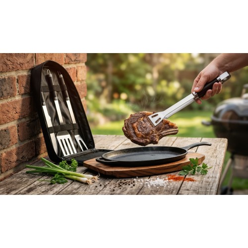 Набор для барбекю Grill в сумке, черный