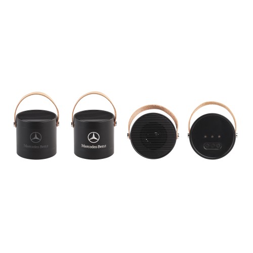 Настольная беспроводная (15W) зарядная станция Blacksmith с bluetooth колонкой с подсветкой логотипа, черный