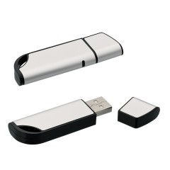 Флеш-карта USB 8GB Перфекционист#, черный с серебром