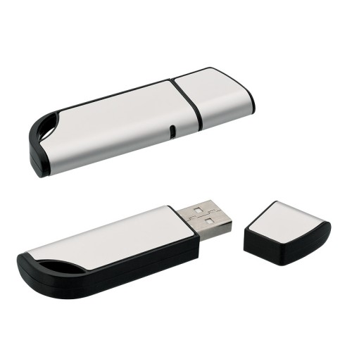 Флеш-карта USB 8GB Перфекционист#, черный с серебром