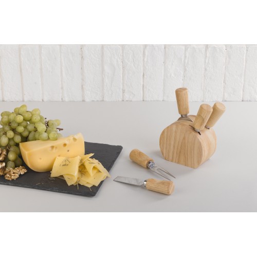 Набор для сыра Chief of cheese на подставке, натуральный