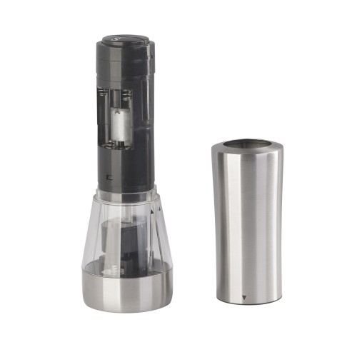Электрическая мельница Salt&Pepper для специй двойная, стальной серый