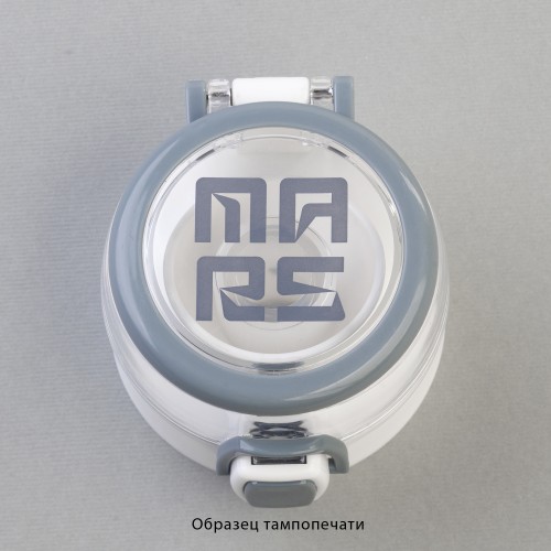 Бутылка для воды Vita с нанесением Марсианин 600 мл, серый с белым