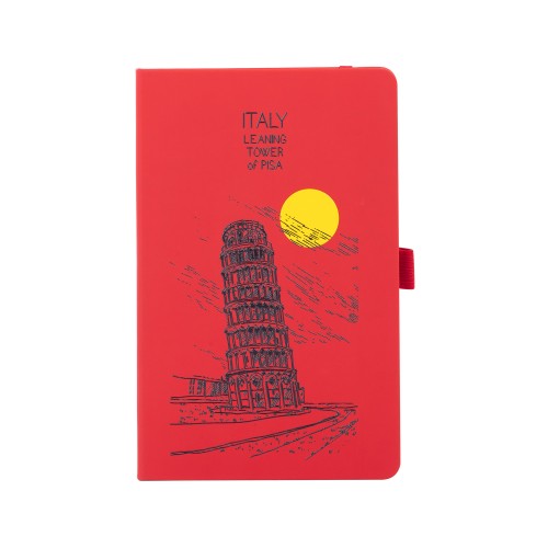 Блокнот Парма_Torre Pisa, формат А5, красный