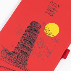 Блокнот Парма_Torre Pisa, формат А5, красный