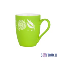 Кружка Trend с гравировкой по окружности,  покрытие soft touch, зеленое яблоко