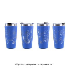 Термостакан Calypso_Якорь 500 мл, покрытие soft touch, синий
