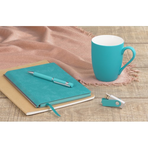 Кружка Trend, покрытие soft touch, бирюзовый