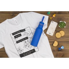 Бутылка для воды Фитнес 700 мл, покрытие soft touch, синий