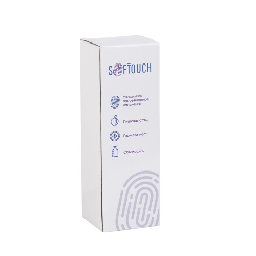 Бутылка для воды Индиана 600 мл, покрытие soft touch, оранжевый