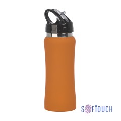 Бутылка для воды Индиана 600 мл, покрытие soft touch, оранжевый