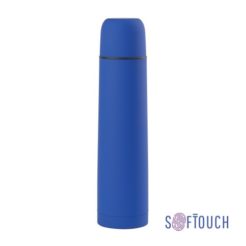 Термос Родос, покрытие soft touch, 1 л., синий