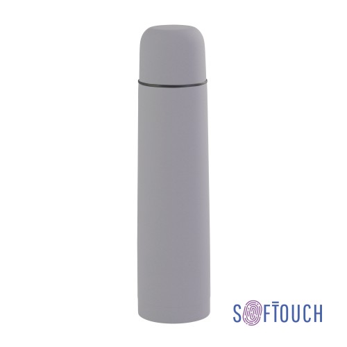 Термос Родос, покрытие soft touch, 1 л., серый