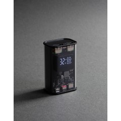 Зарядное (22.5W) устройство Inside 9000 mAh с прозрачным корпусом и цифровым индикатором заряда/напряжения/силы тока, черный