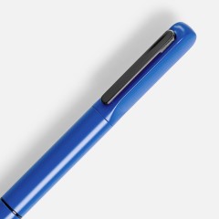 Ручка шариковая Lucenti с подсветкой логотипа, синяя