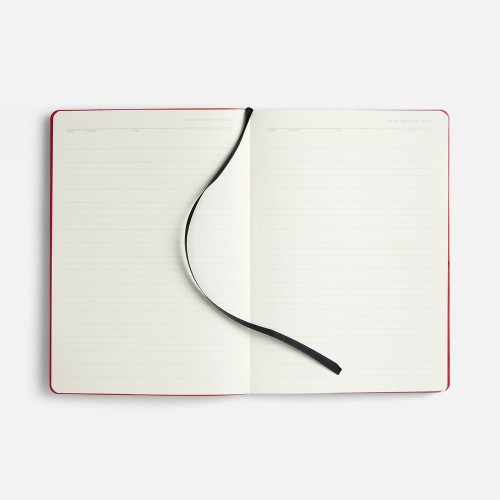 Ежедневник Doppio, недатированный, черный с красным