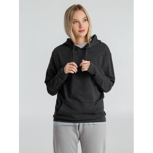 Толстовка с капюшоном унисекс Hoodie, серый меланж (антрацит)