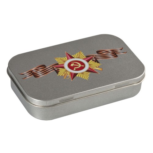 Коробка Pragmax S, прямоугольная, серебристая