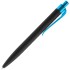 Ручка шариковая Prodir QS01 PRT-T Soft Touch, черная с голубым