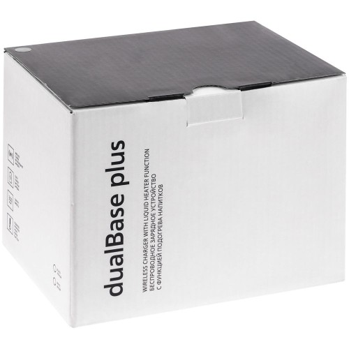 Кружка с подогревом и беспроводной зарядкой dualBase plus, черная