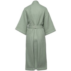 Халат вафельный женский Boho Kimono, зеленая мята