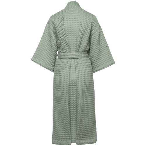 Халат вафельный женский Boho Kimono, зеленая мята