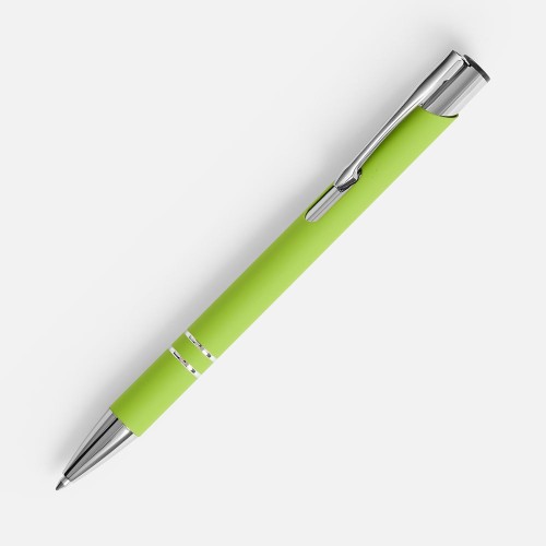 Ручка шариковая Keskus Soft Touch, зеленое яблоко