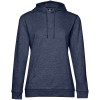 Толстовка с капюшоном женская Hoodie, синий меланж Толстовка с капюшоном женская Hoodie, синий меланж