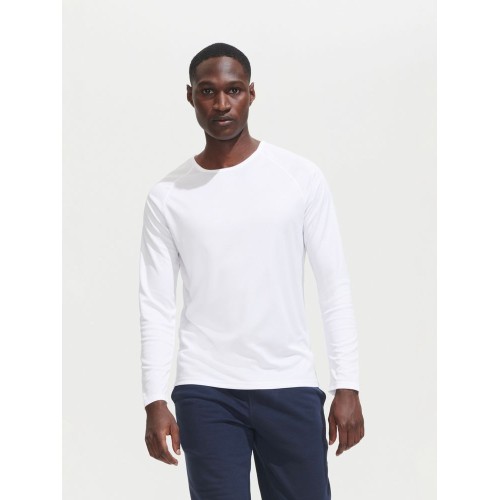 Футболка с длинным рукавом Sporty LSL Men, неоново-зеленая