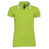 Рубашка поло женская Pasadena Women 200 с контрастной отделкой, зеленый лайм с белым Рубашка поло женская Pasadena Women 200 с контрастной отделкой, зеленый лайм с белым