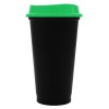 Стакан с крышкой Color Cap Black, черный с зеленым Стакан с крышкой Color Cap Black, черный с зеленым