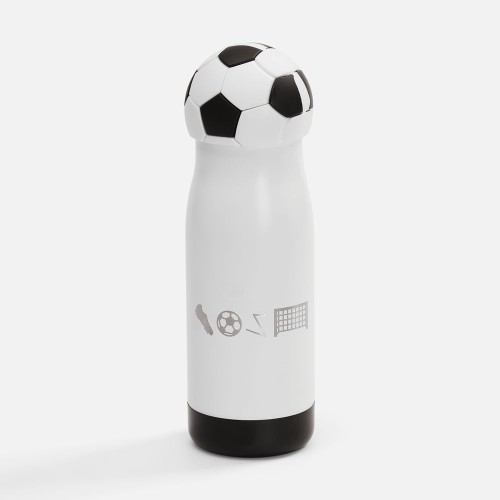 Спортивная термобутылка Kaleidosport, белая с черным