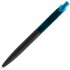 Ручка шариковая Prodir QS01 PRT-T Soft Touch, черная с голубым