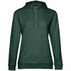 Толстовка с капюшоном женская Hoodie, темно-зеленый меланж Толстовка с капюшоном женская Hoodie, темно-зеленый меланж