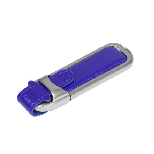Флешка 3.0 с массивным классическим корпусом USB 3.0, , синий/серебристый
