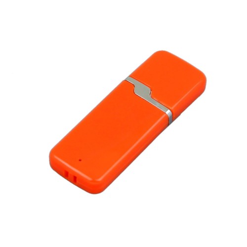 Флешка промо прямоугольной формы c оригинальным колпачком USB 2.0, , оранжевый