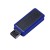 USB-флешка промо прямоугольной формы USB 2.0, выдвижной механизм, синий USB-флешка промо прямоугольной формы USB 2.0, выдвижной механизм, синий