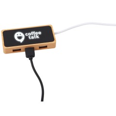 USB хаб с подсветкой лого Reedia S5, 3*USB, 1*Type C