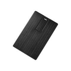 Флеш-карта USB 2.0 в виде металлической карты Card Metal, черный