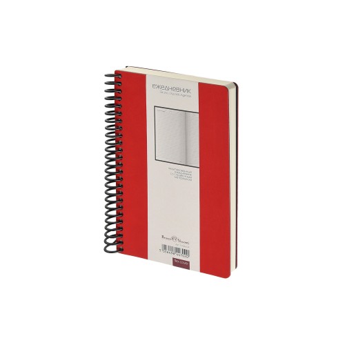 Ежедневник недатированный на спирали А5 Agenda, красный (Р)