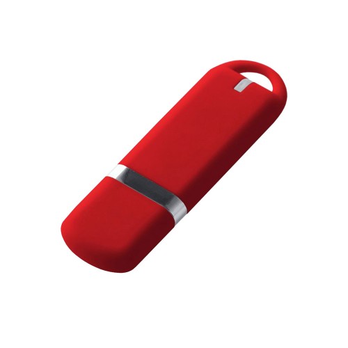 USB-флешка с покрытием soft-touch USB 2.0, красный