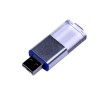 USB-флешка промо прямоугольной формы USB 2.0, выдвижной механизм, синий USB-флешка промо прямоугольной формы USB 2.0, выдвижной механизм, синий