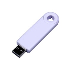 USB-флешка промо прямоугольной формы USB 3.0, выдвижной механизм, белый