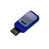 USB-флешка промо прямоугольной формы USB 2.0, выдвижной механизм, синий