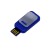 USB-флешка промо прямоугольной формы USB 2.0, выдвижной механизм, синий USB-флешка промо прямоугольной формы USB 2.0, выдвижной механизм, синий
