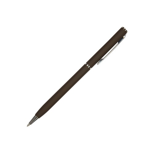 Ручка шариковая автоматическая BrunoVisconti® PALERMO цвет корпуса коричневый, soft-touch, 0.7 мм