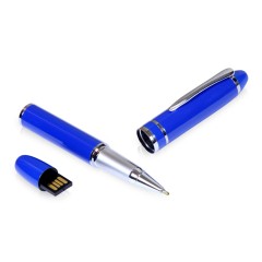 USB-флешка в виде ручки с мини чипом USB 2.0, синий