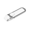 Флешка с массивным классическим корпусом USB 2.0, , белый/серебристый Флешка с массивным классическим корпусом USB 2.0, , белый/серебристый