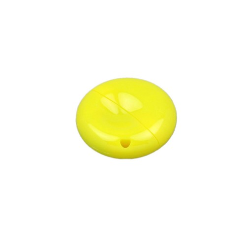 Флешка промо круглой формы USB 2.0, , желтый